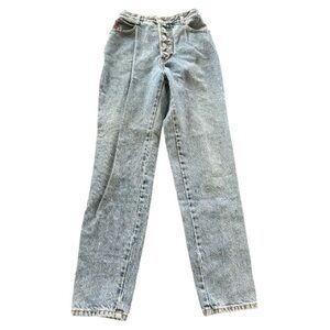 Bongo vintage high waisted light wash jeans multi button